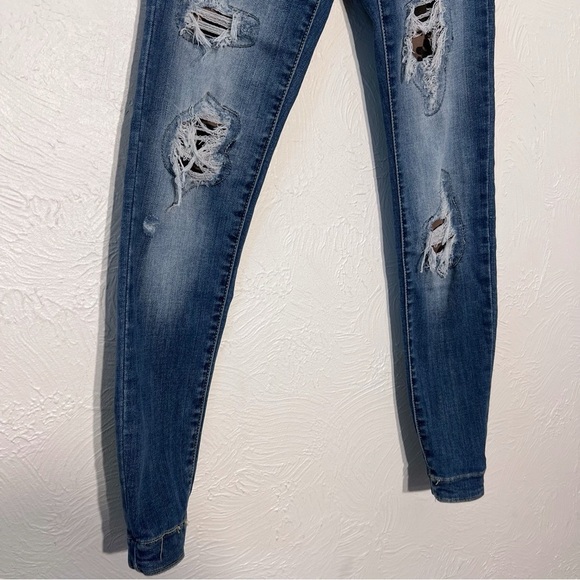 Judy Blue Jeans Women’s Distressed  Skinny Camo Mid Rise Stretch SZ 0/24 - Picture 4 of 7